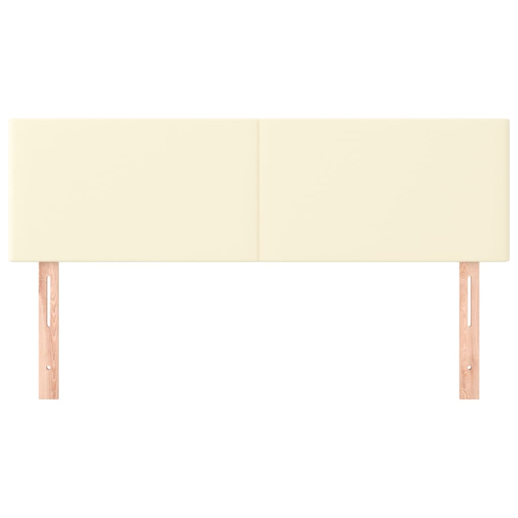Cabeceiras creme 144x5x78/88 cm couro artificial
