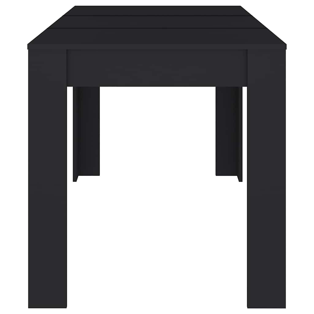 Mesa de jantar 140x74,5x76 cm contraplacado preto