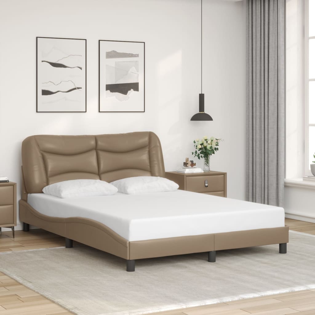 Estrutura de cama com LED sem colchão hvar 140x200cm cappuccino
