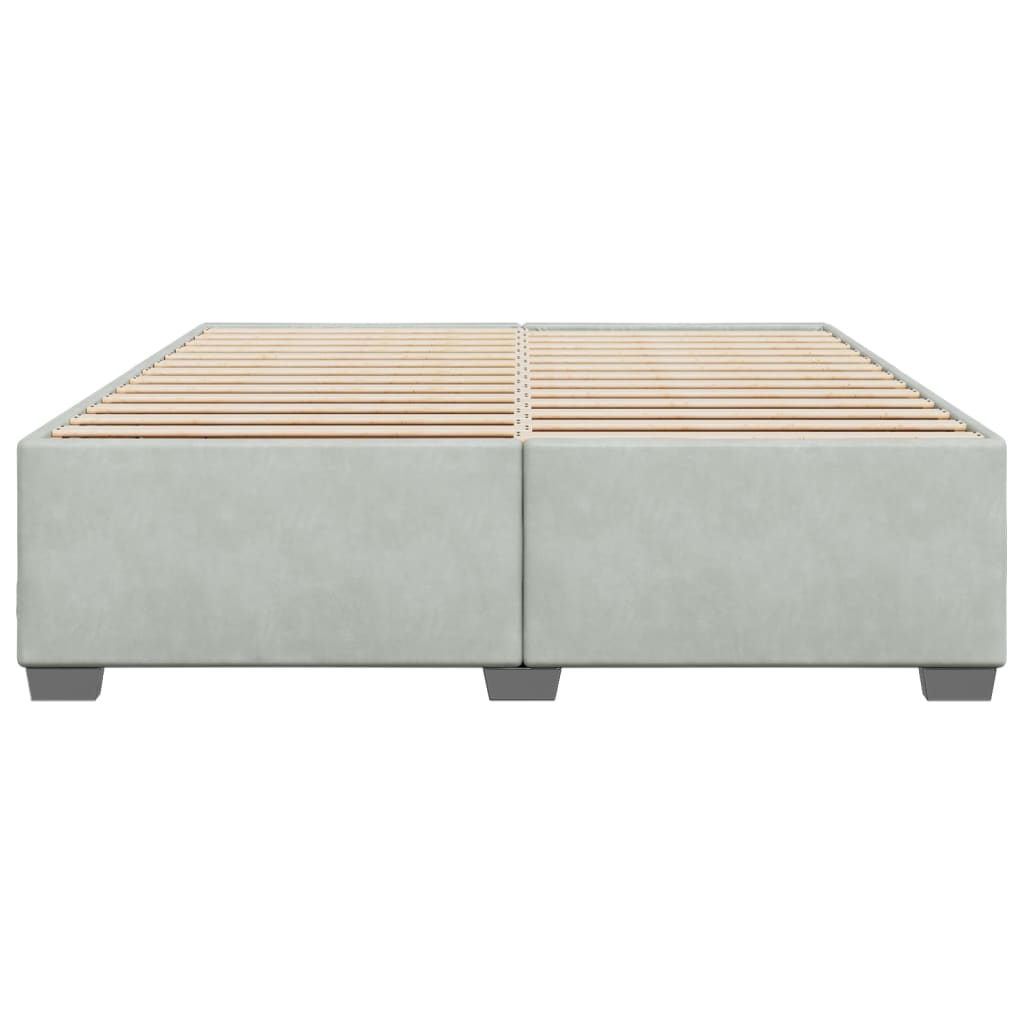 Estrutura de cama sem colchão 200x200 cm veludo cinzento-claro