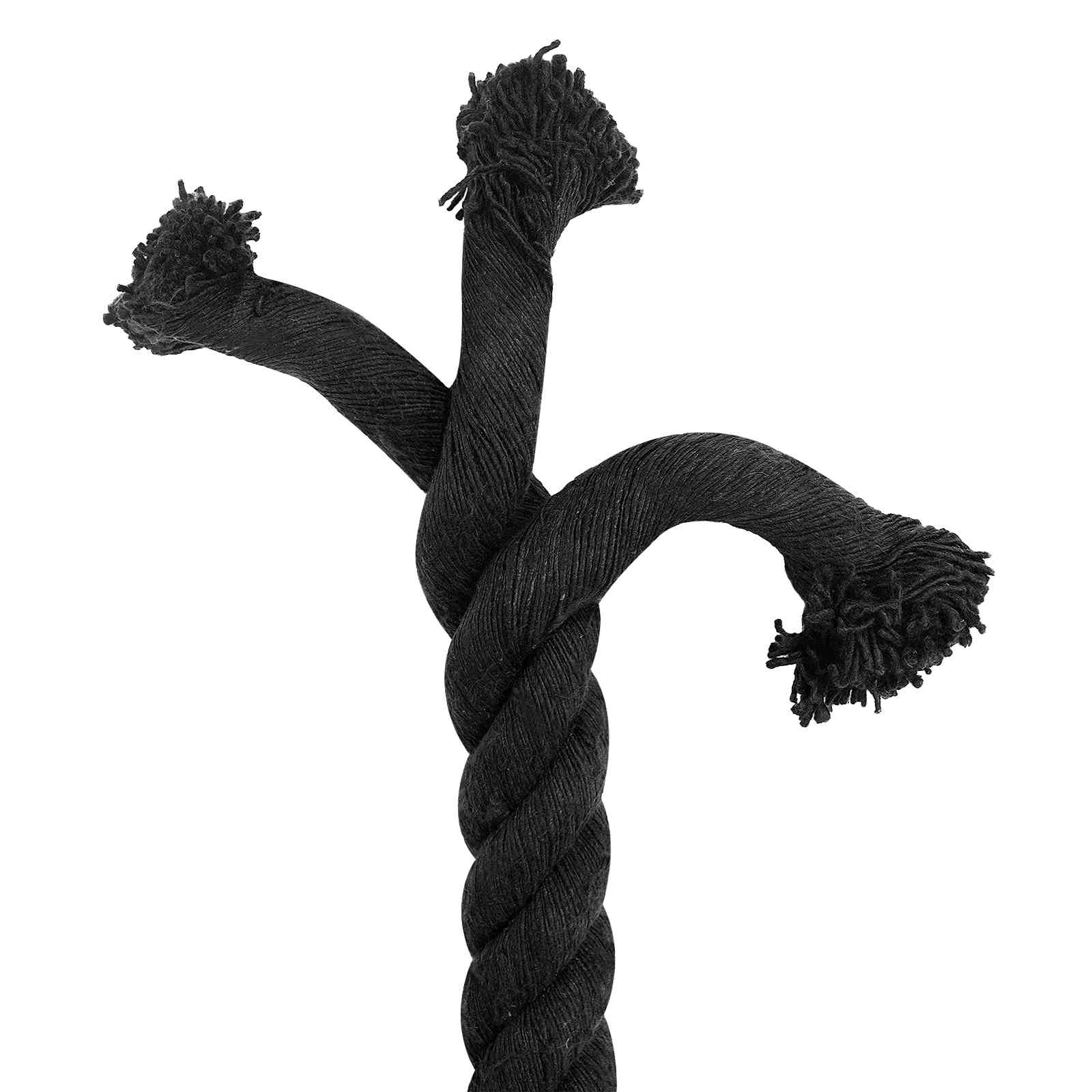 Corda de algodão 36 mm 25 m preto 100% algodão