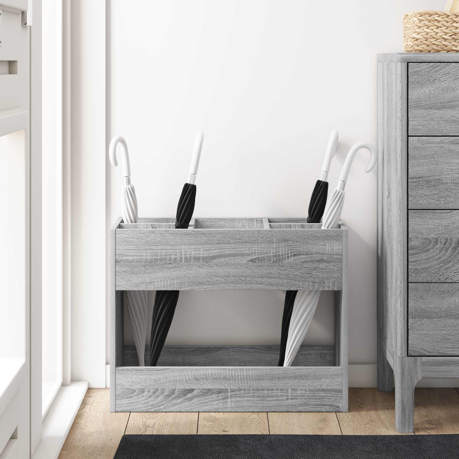 Suporte de guarda-sol cinza sonoma 65 x 24 x 50 cm