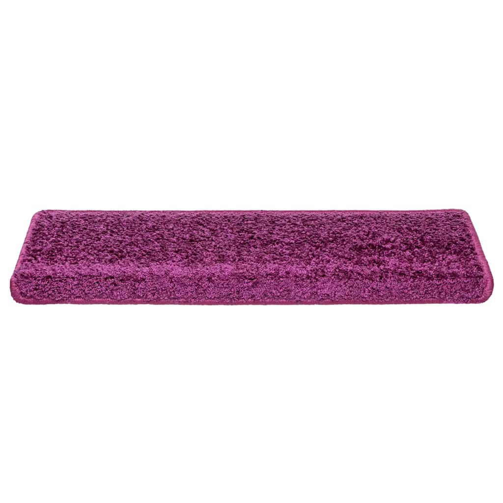 Tapetes de escada 30 peças 65x21x4 cm roxo com borda retangular