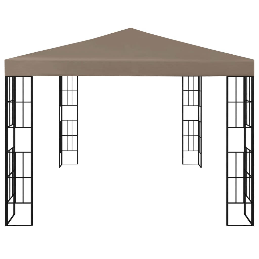 Gazebo 4x3 m cinzento-acastanhado