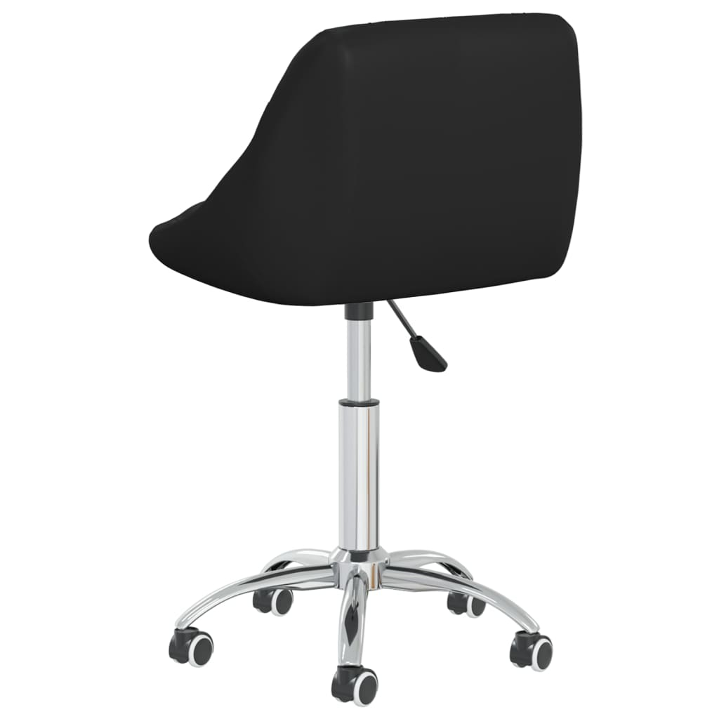 Cadeiras de jantar giratórias 4 pcs couro artificial preto