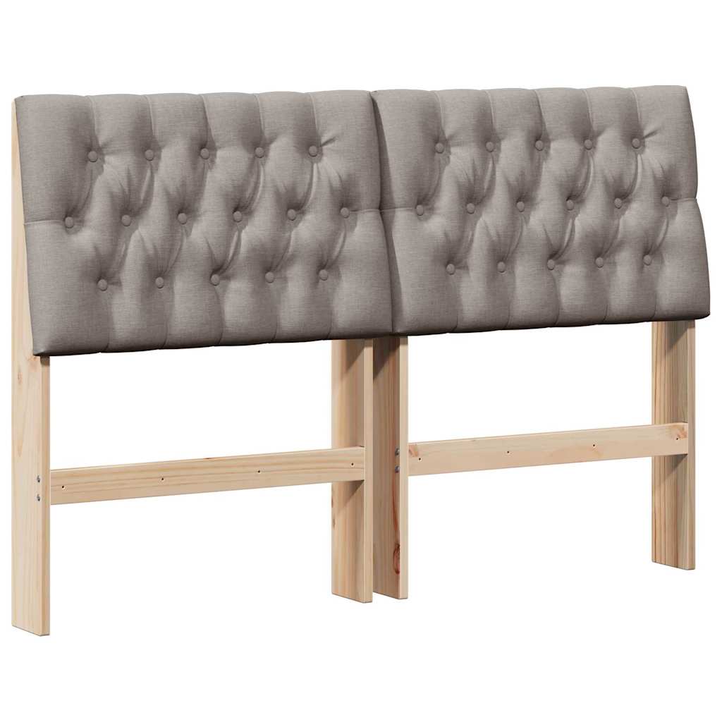 Cabeceira estofada cinzento-acastanhado 135 cm