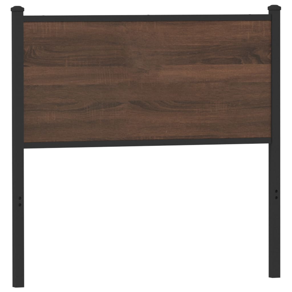 Cabeceira de substituição 80 cm derivados madeira/aço carvalho castanho