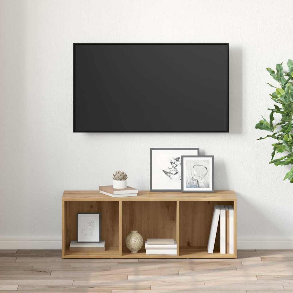 Conjunto de móvel de TV 72 x 35 x 37 cm castanho