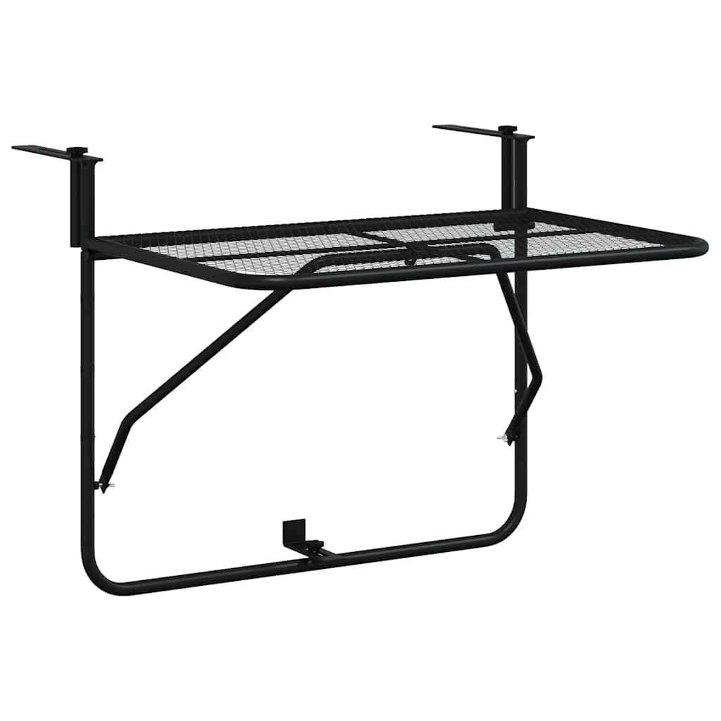 Mesa para varanda 60x40 cm aço preto