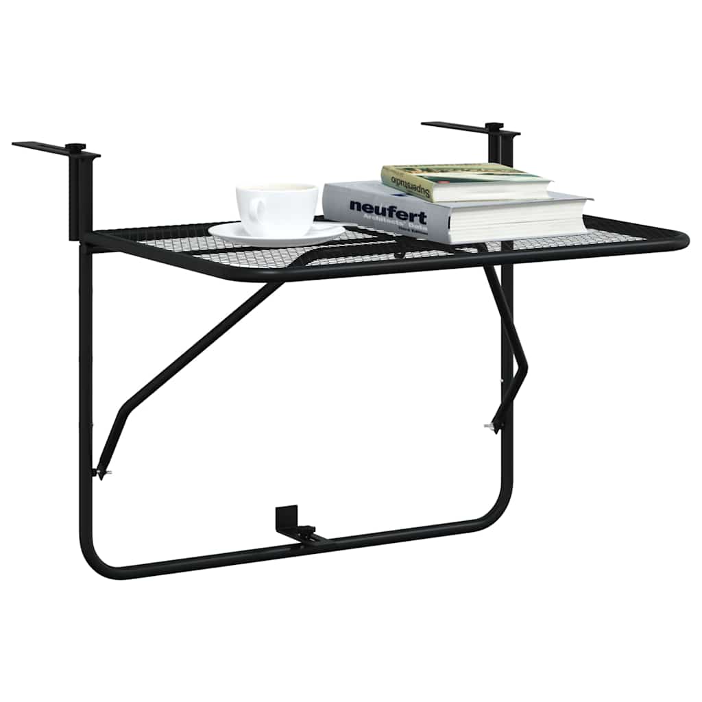 Mesa para varanda 60x40 cm aço preto