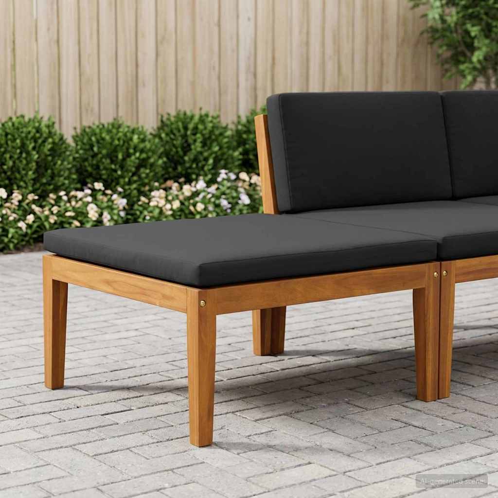 Apoio para os pés de jardim com almofada natural