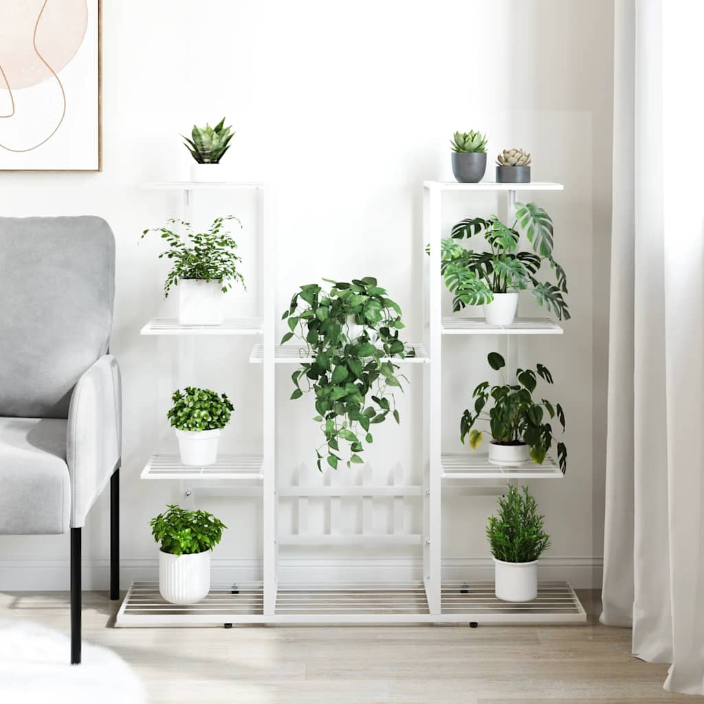 Suporte de vasos 94,5x25x89 cm ferro branco