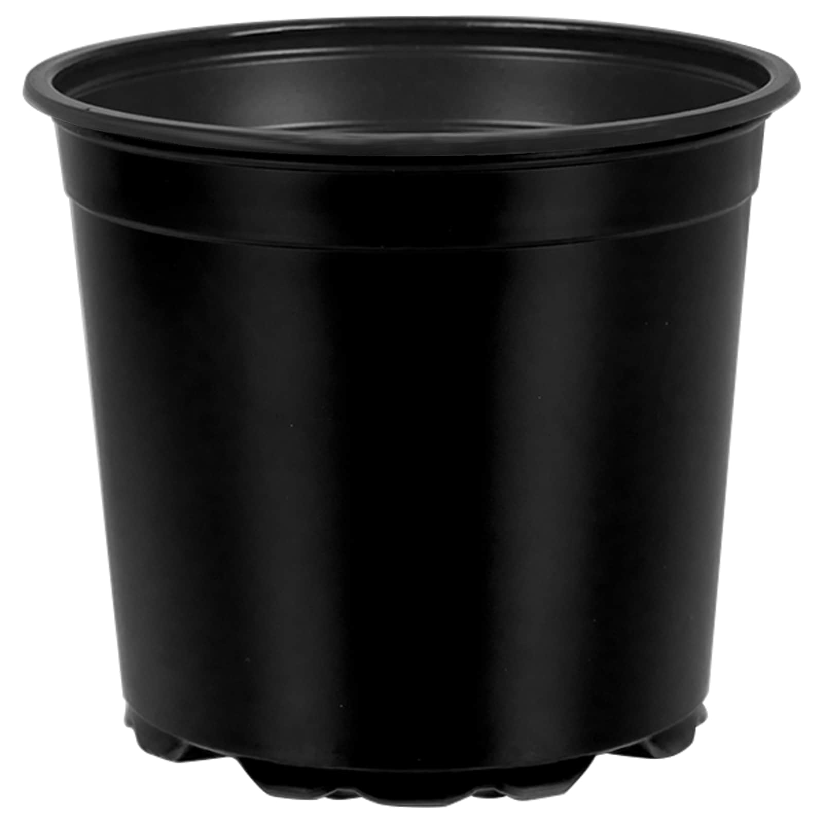 Vaso redondo para flores 100 unid. preto ø 15 x 13 cm plástico