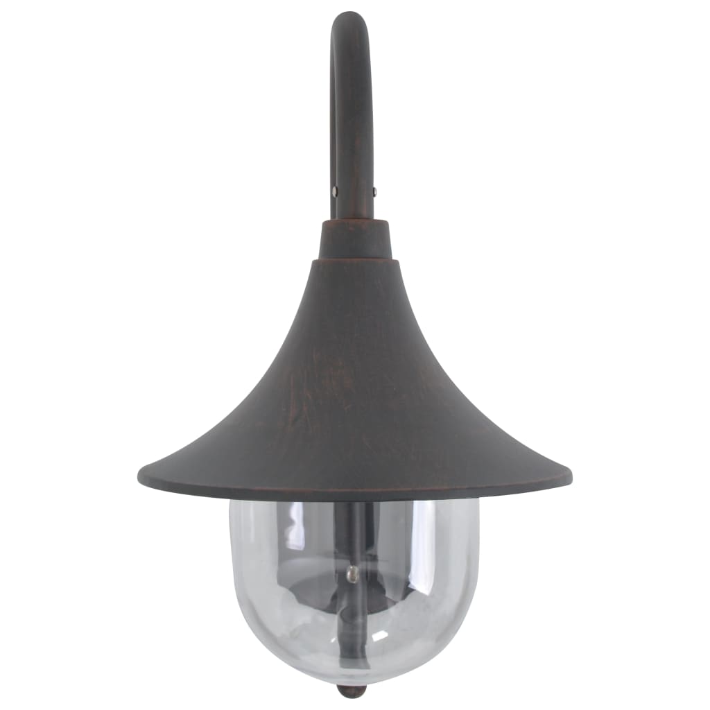 Candeeiro de parede para jardim e27 42 cm alumínio bronze