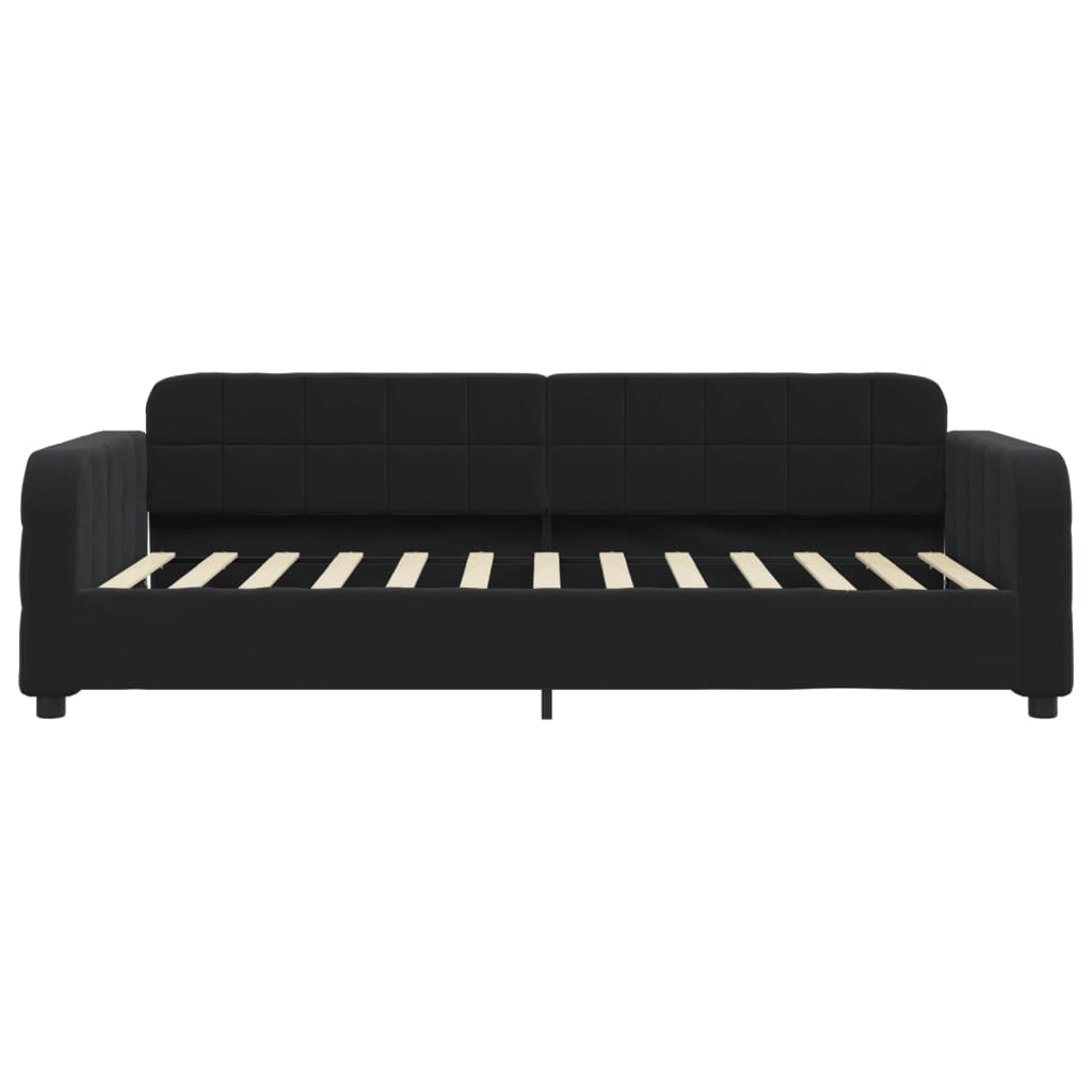 Sofá-cama com colchão 100x200 cm veludo preto