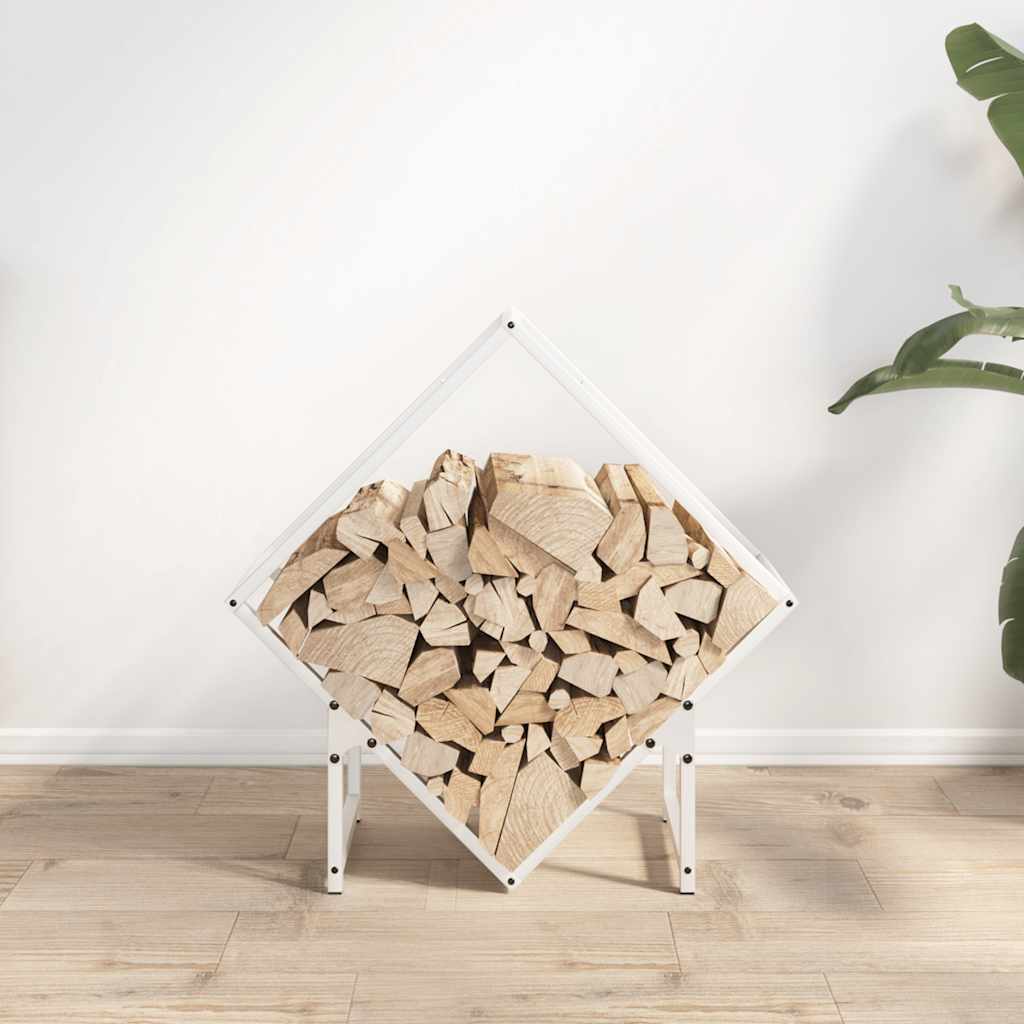 Suporte para lenha 60x25x60 cm aço laminado a frio branco