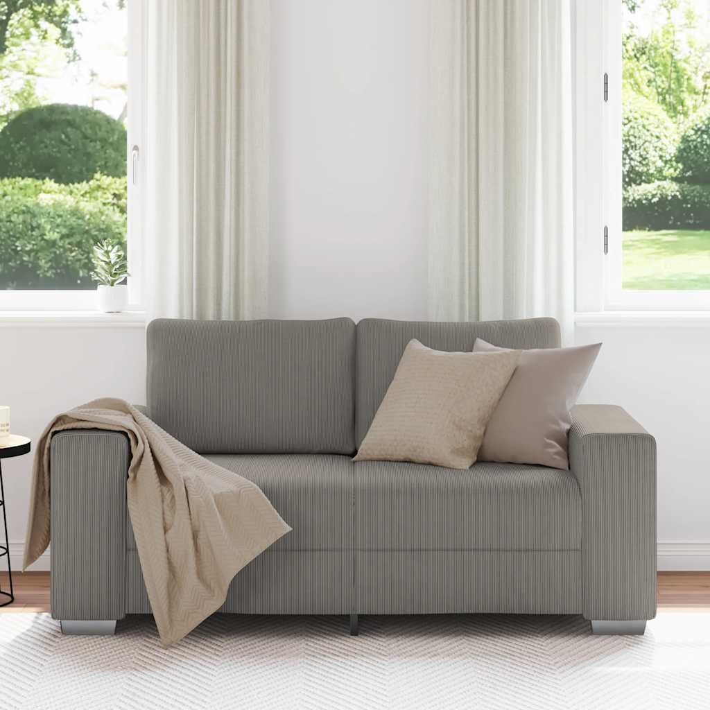 Sofá-luvas 160x77x82 cm tecido corduroy cinzento-claro
