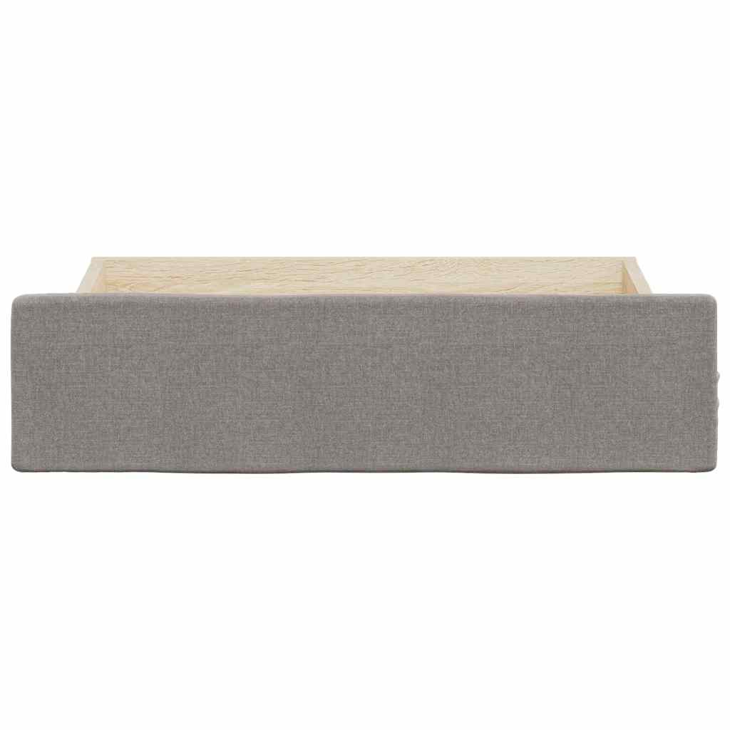 Gavetas de cama 2pcs derivados madeira/tecido cinza-acastanhado