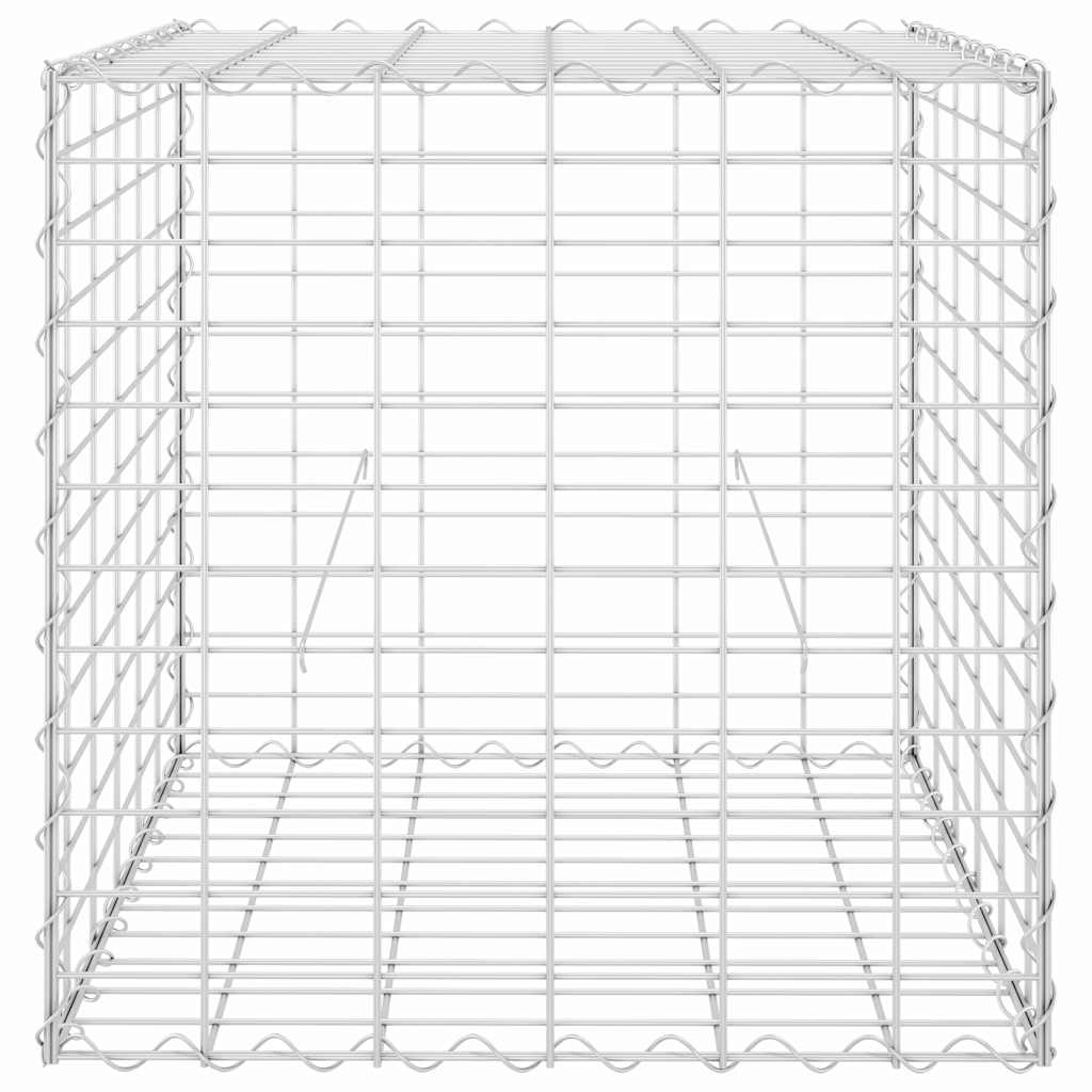 Canteiro elevado/cubo gabião 60x60x60 cm fio de aço