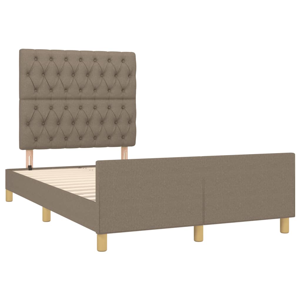 Estrutura cama sem colchão 120x200 cm tecido cinza-acastanhado