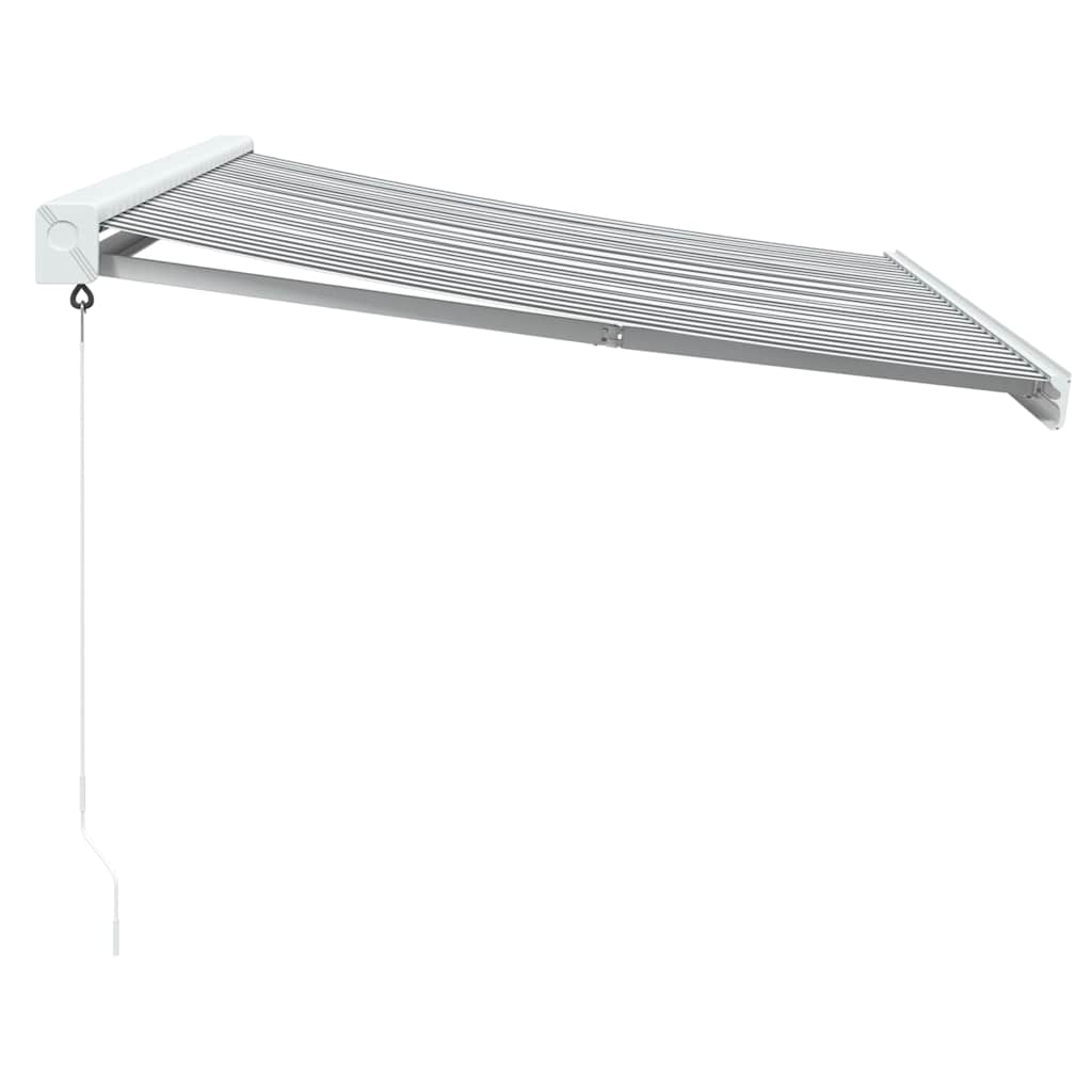 Toldo retrátil 3,5x2,5 m tecido e alumínio antracite e branco