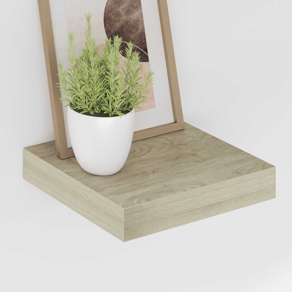 Prateleira parede suspensa 23x23,5x3,8 cm MDF cor carvalho