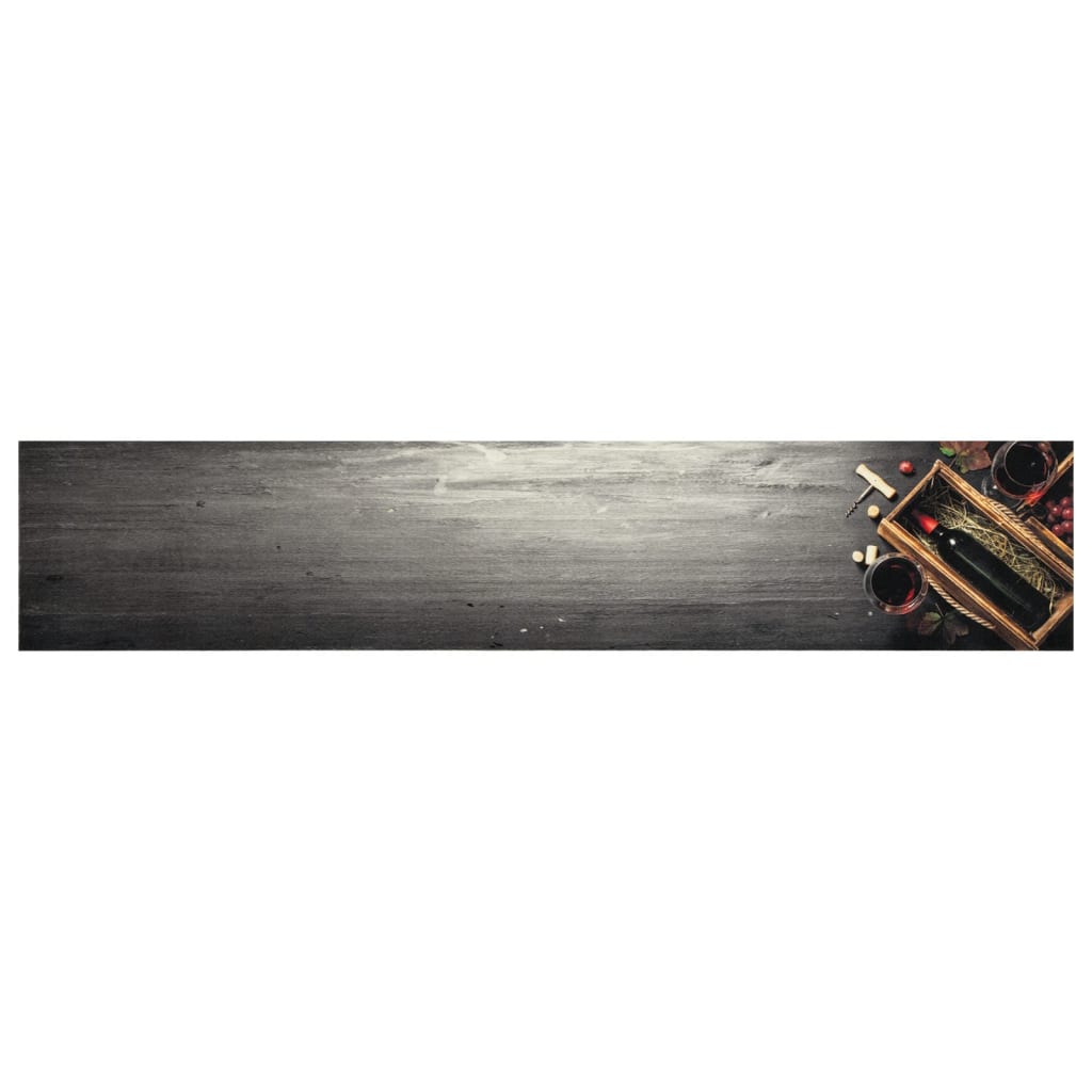 Tapete de cozinha lavável 60x300 cm veludo padrão garrafa vinho