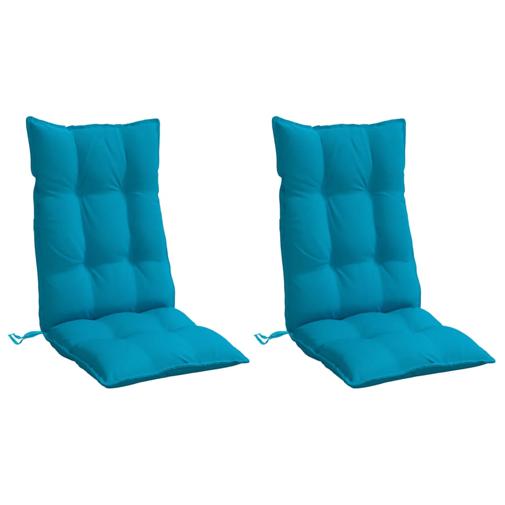 Almofadões cadeira encosto alto 2 pcs tecido oxford azul-claro