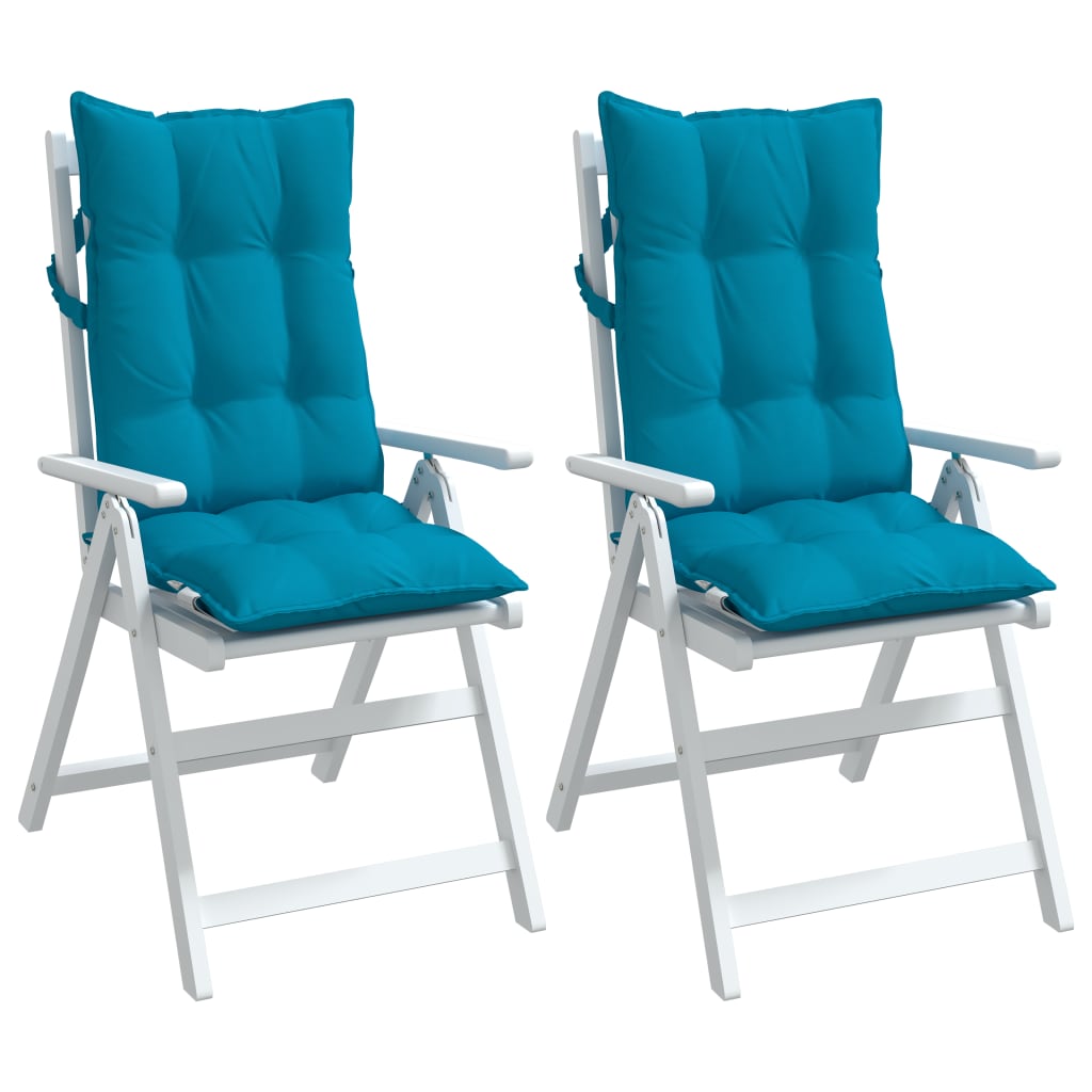 Almofadões cadeira encosto alto 2 pcs tecido oxford azul-claro