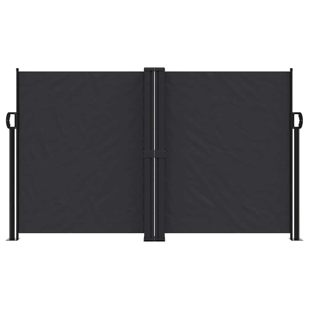 Toldo lateral retrátil 140x600 cm preto