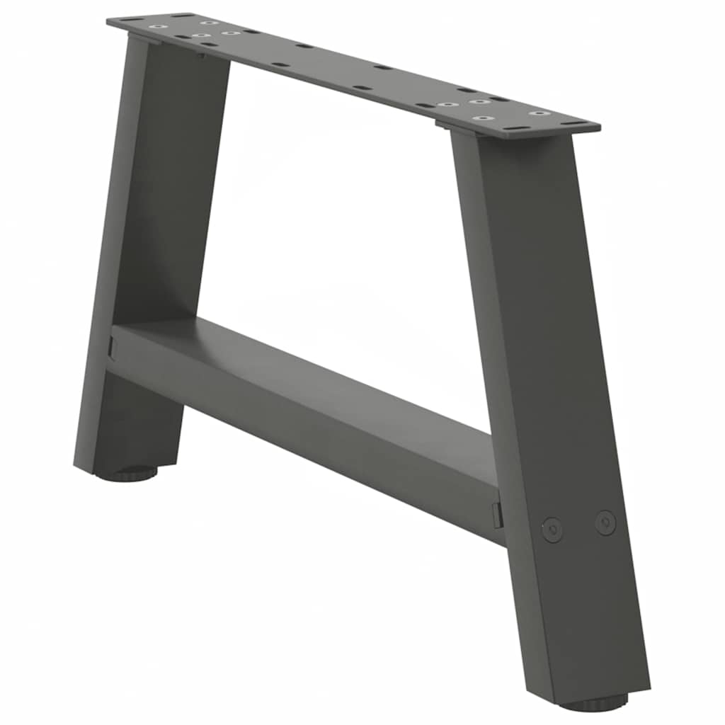 Pés para mesa de centro em formato a, 2 peças, antracite, 70x (30-31) cm, aço