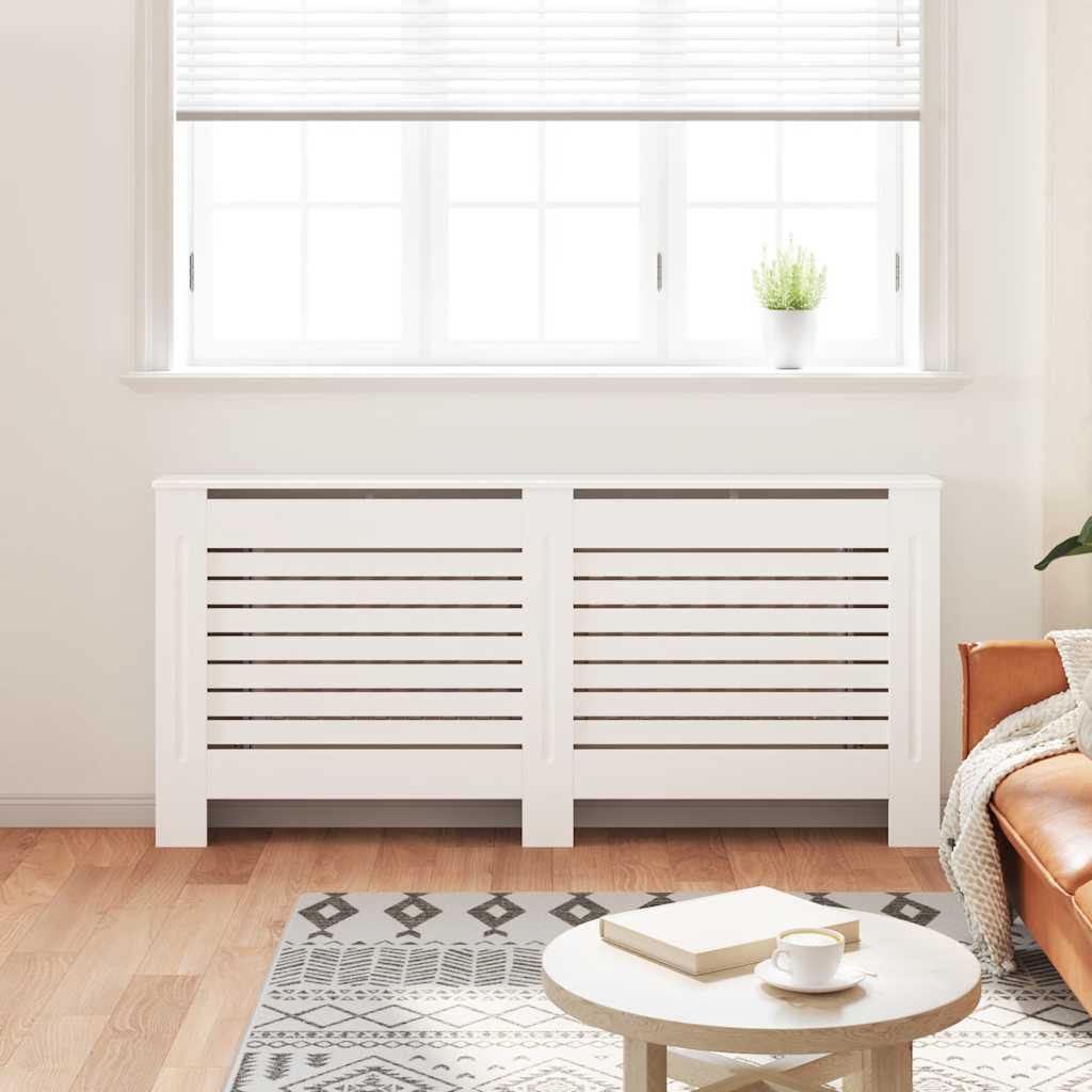 Cobertura de radiador 172x19x81,5 cm MDF branco