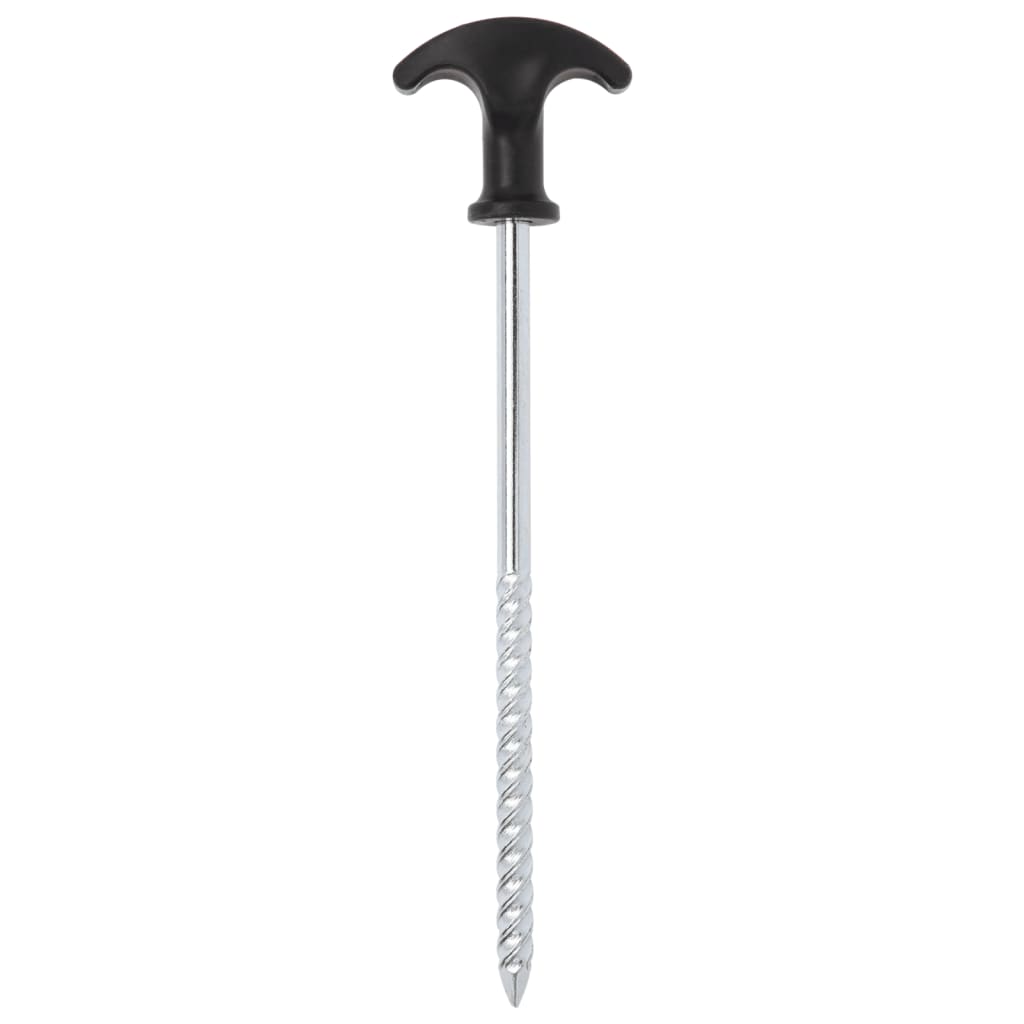 Estacas para tenda 12 pcs 20 cm ø7 mm aço galvanizado