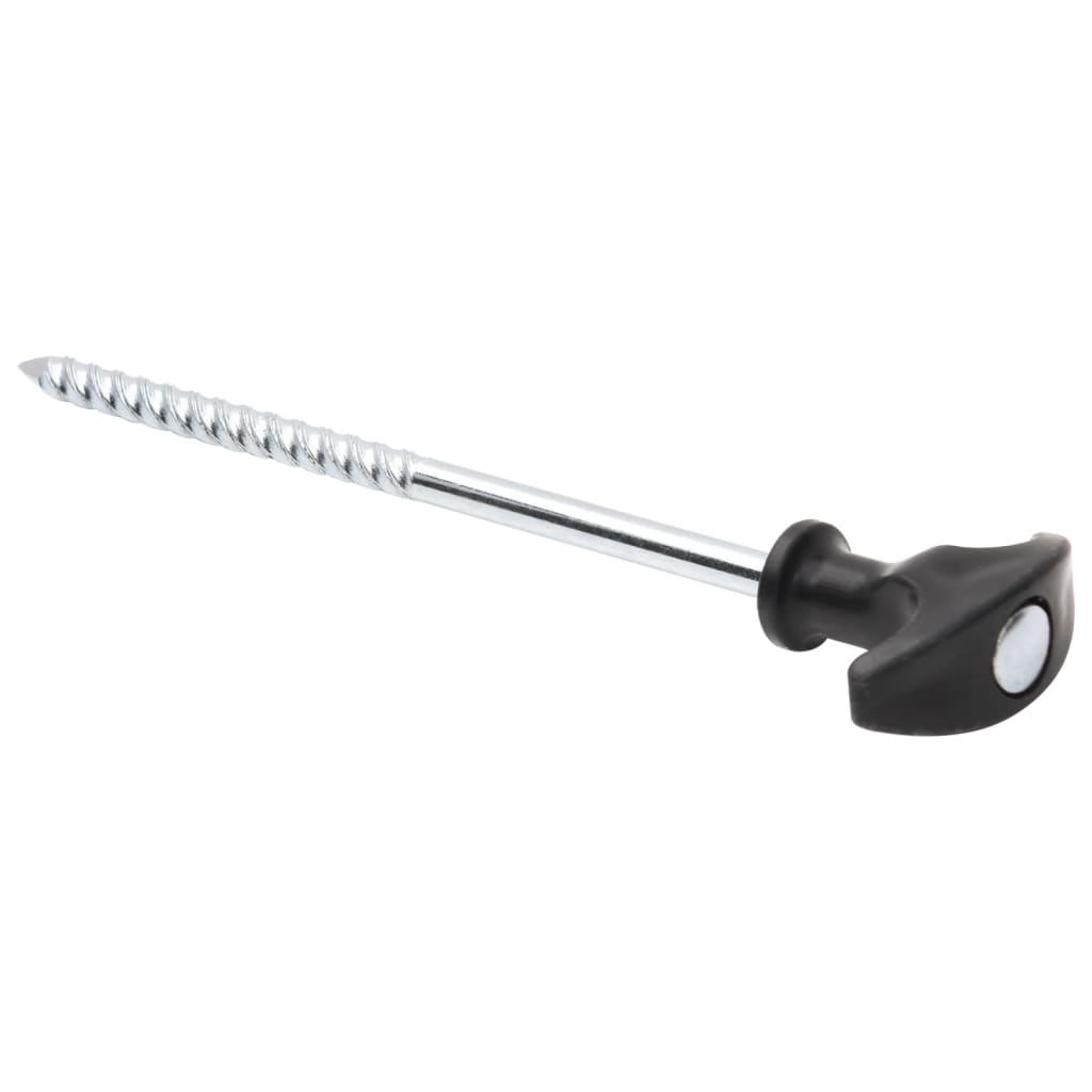 Estacas para tenda 12 pcs 20 cm ø7 mm aço galvanizado