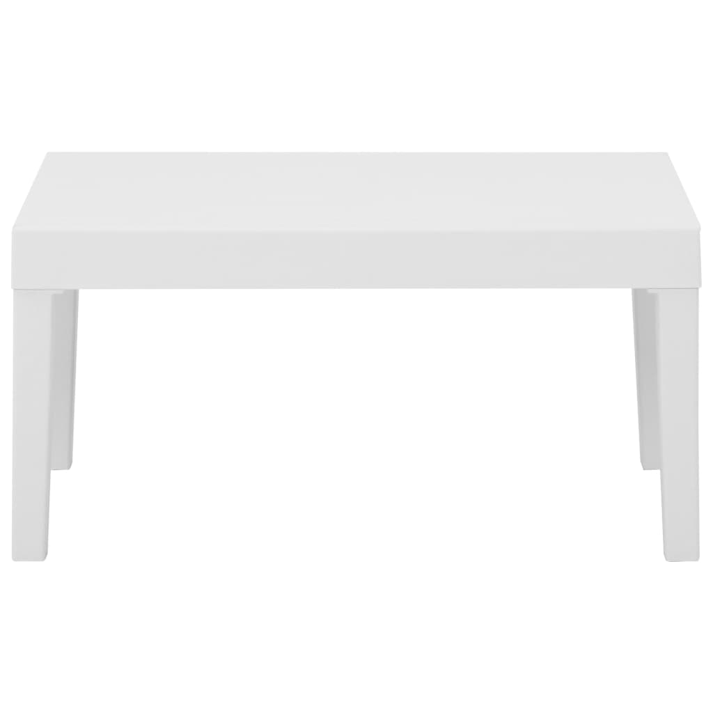 4 Pcs conjunto lounge de jardim com almofadões plástico branco