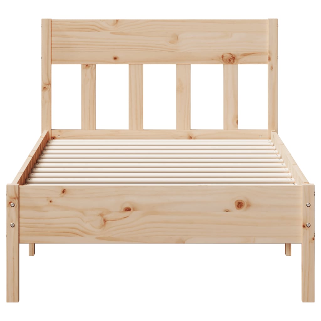 Cama sem colchão 75x190 cm madeira de pinho maciça