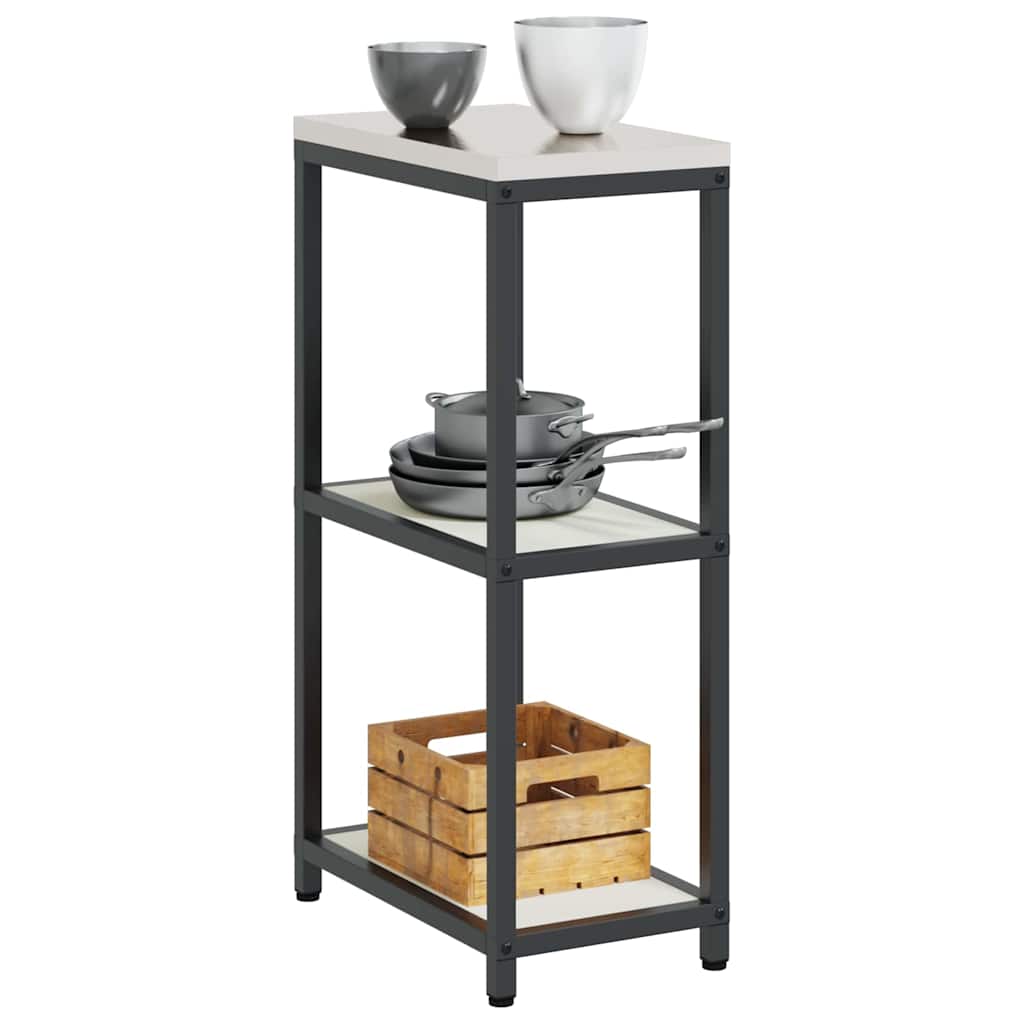 Estante de cozinha hattem branco 30 x 50 x 92 cm aço