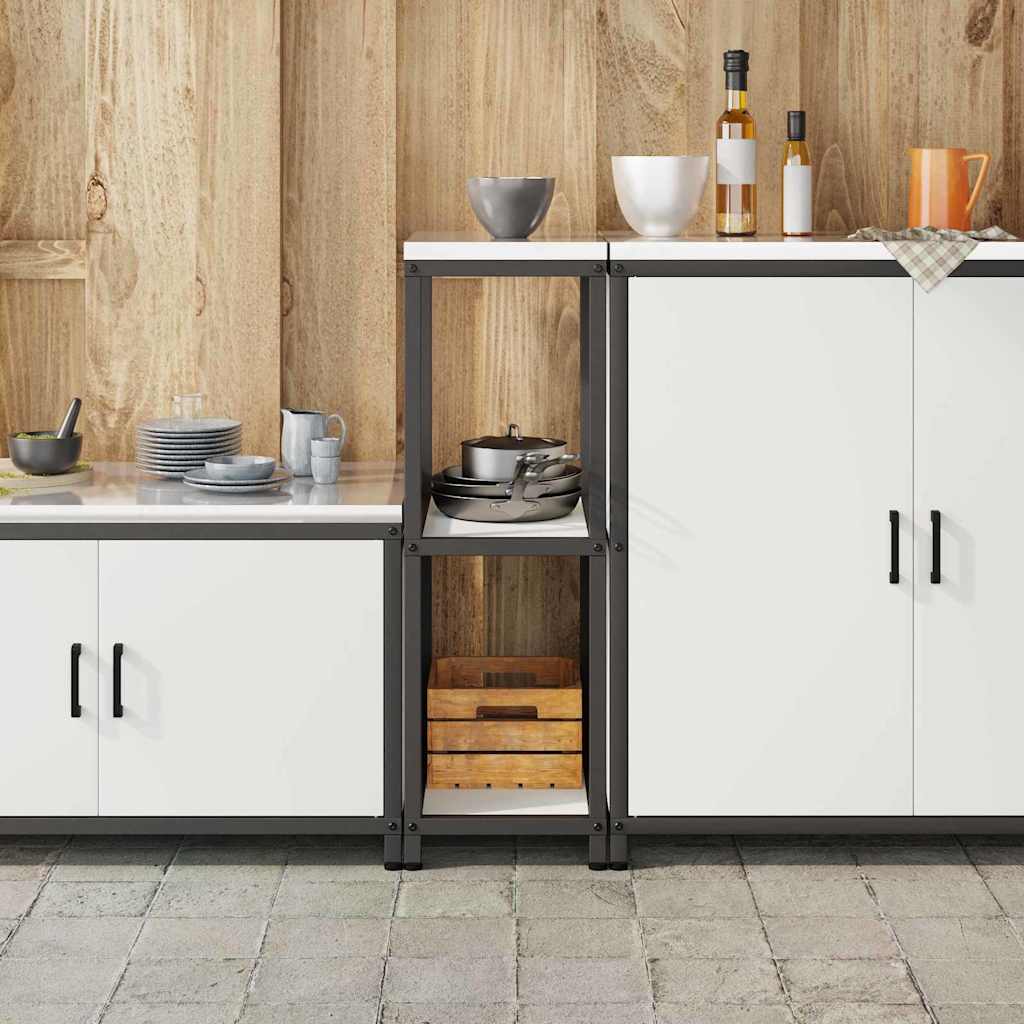 Estante de cozinha hattem branco 30 x 50 x 92 cm aço