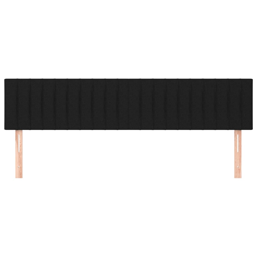 Cabeceiras preto 200x5x78/88 cm tecido