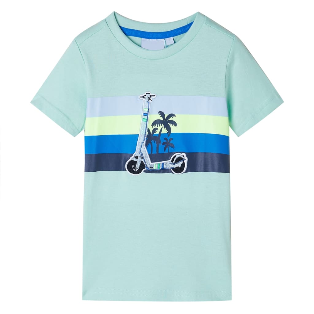 T-shirt infantil menta-claro 140