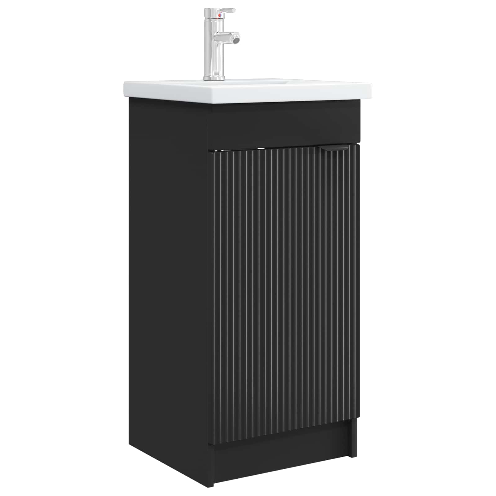 Gabinete de banheiro com pia preto 42 x 40 x 84,5 cm