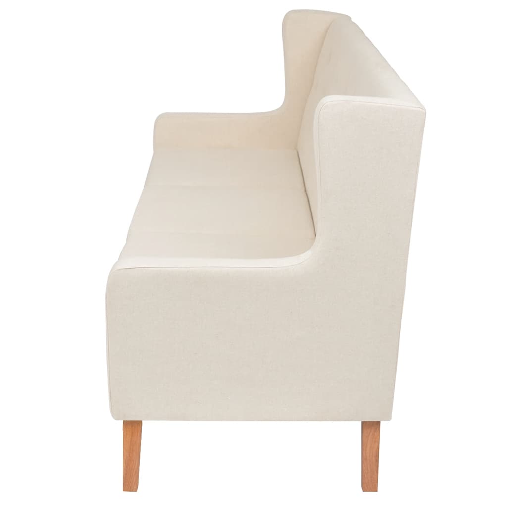 Conjunto de sofás 2 pcs tecido branco nata