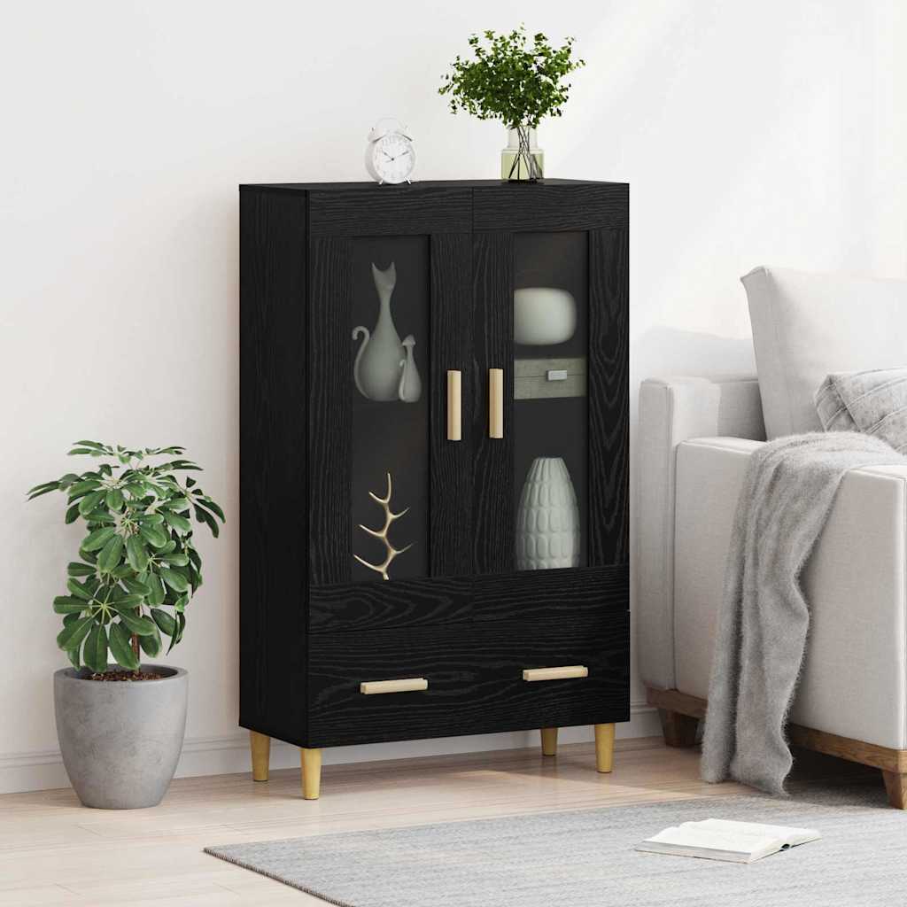 Buffê carvalho preto 70 x 31 x 115 cm derivados de madeira