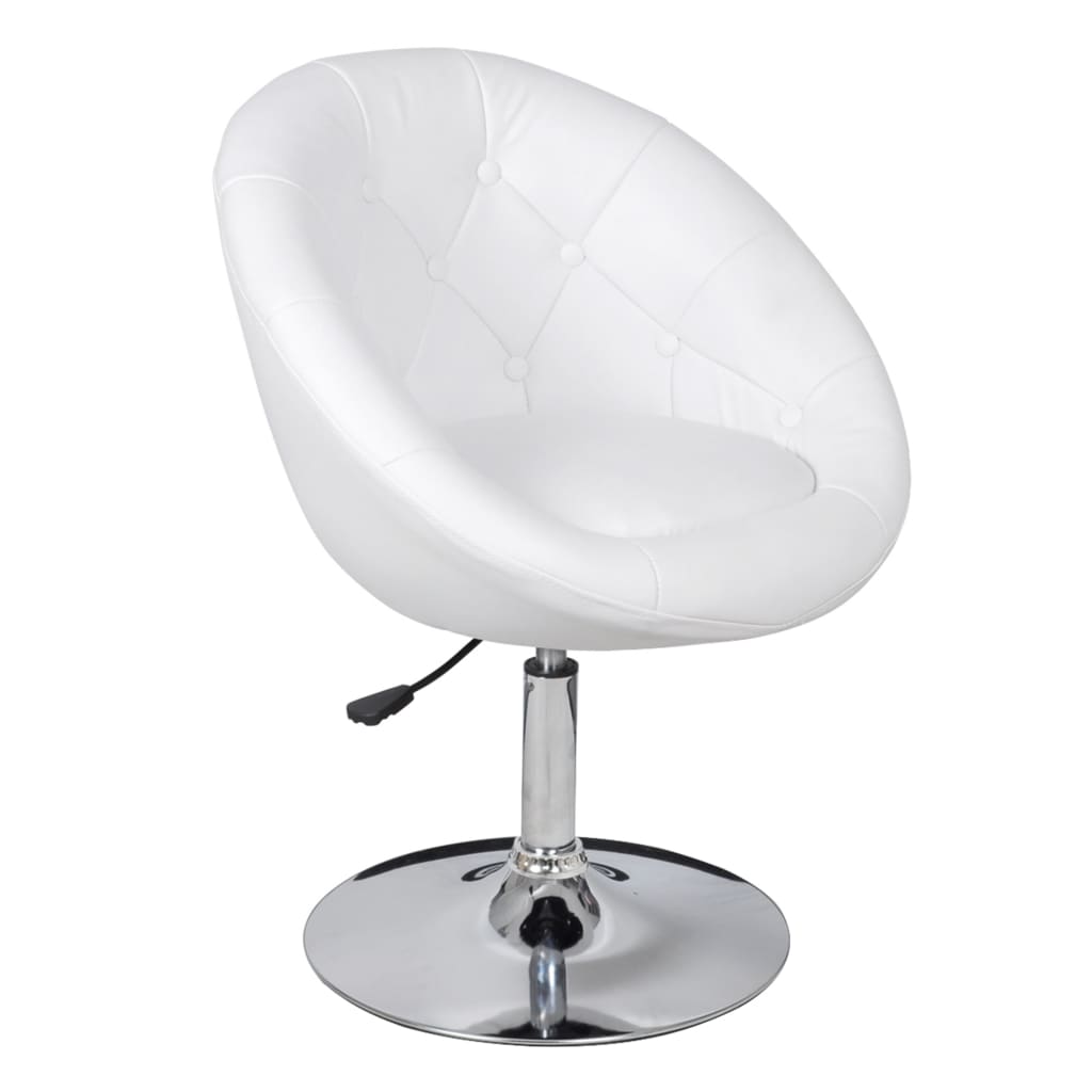 Bancos de bar 2 pcs couro artificial branco