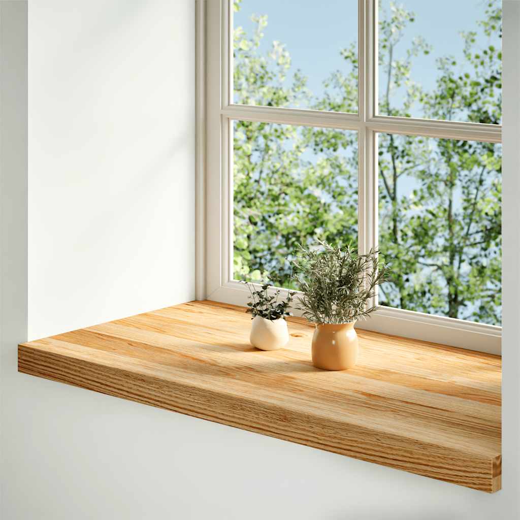 Soleiras da janela 2 pcs 80x40x2 cm carvalho castanho-claro