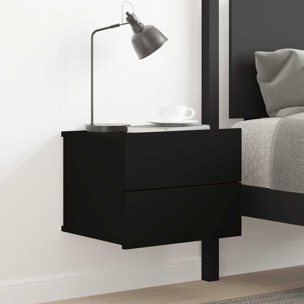 Mesa de cabeceira 40x30x30 cm derivados de madeira preto