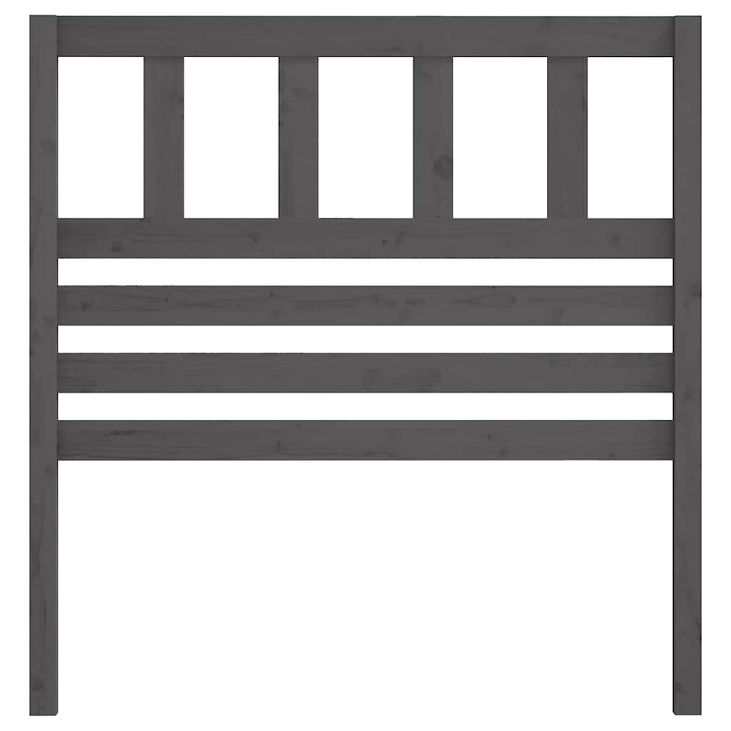 Cabeceira de cama 81x4x100 cm pinho maciço cinzento