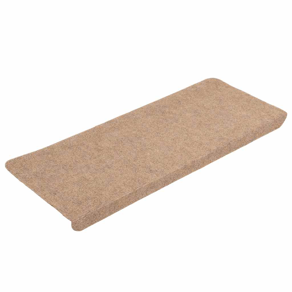 Tapetes de escada adesivos 30 pcs 65x24,5x3,5 cm bege
