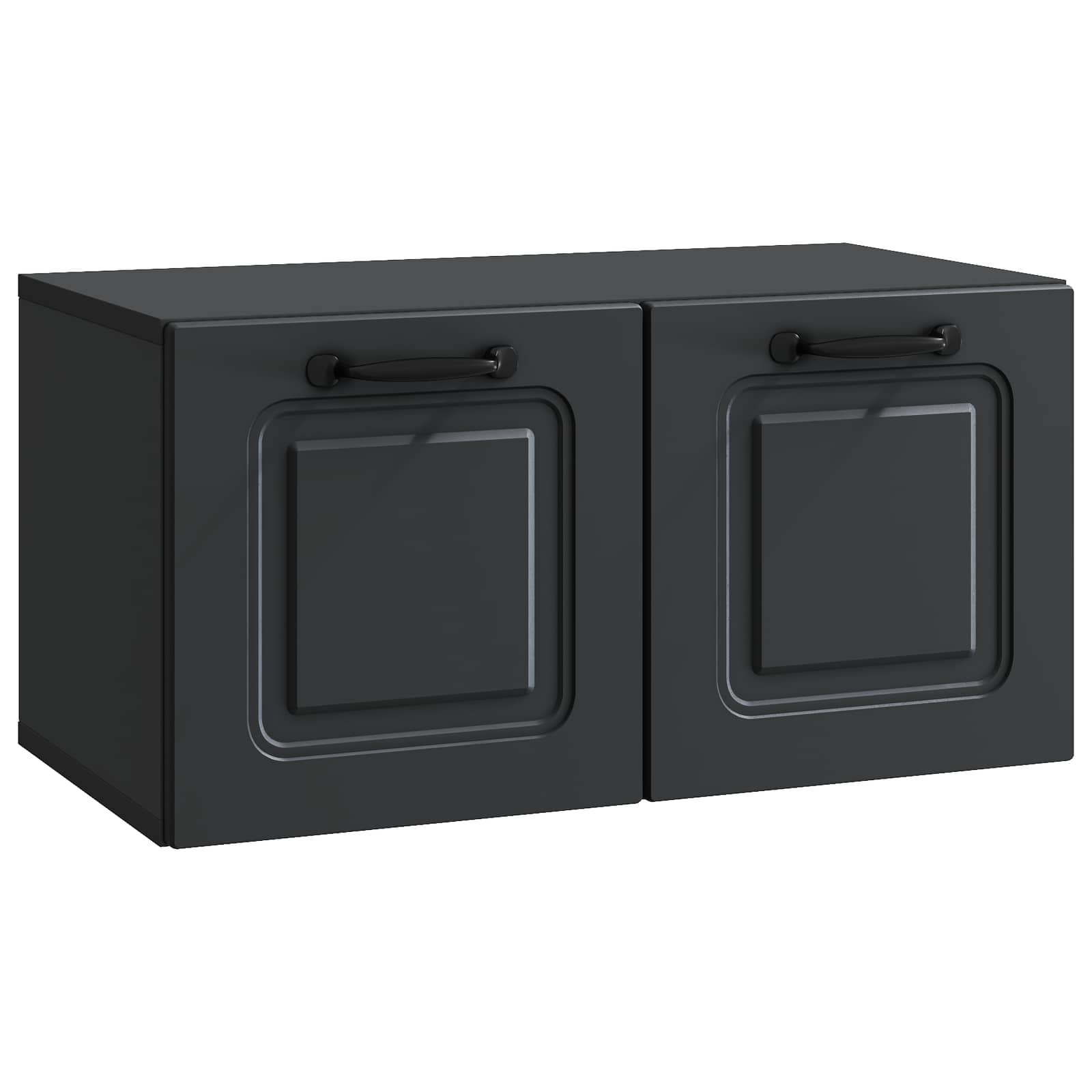 Gabinete de TV de parede preto 59,5 x 31 x 30 cm
