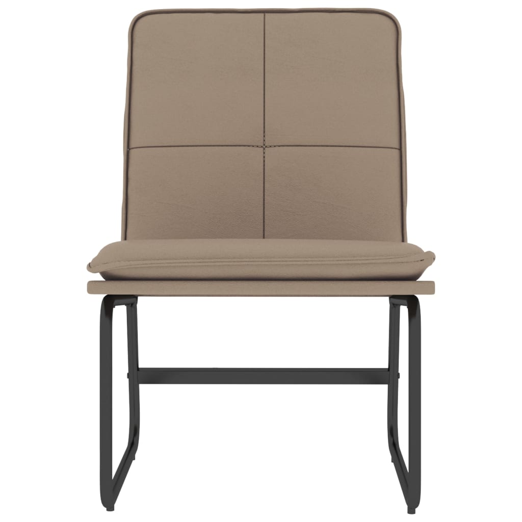 Cadeira lounge 54x75x76 cm couro artificial cor cappuccino